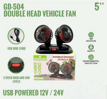 2 speed Double headed vehicle fan (Car Cigar lighter DC powered)