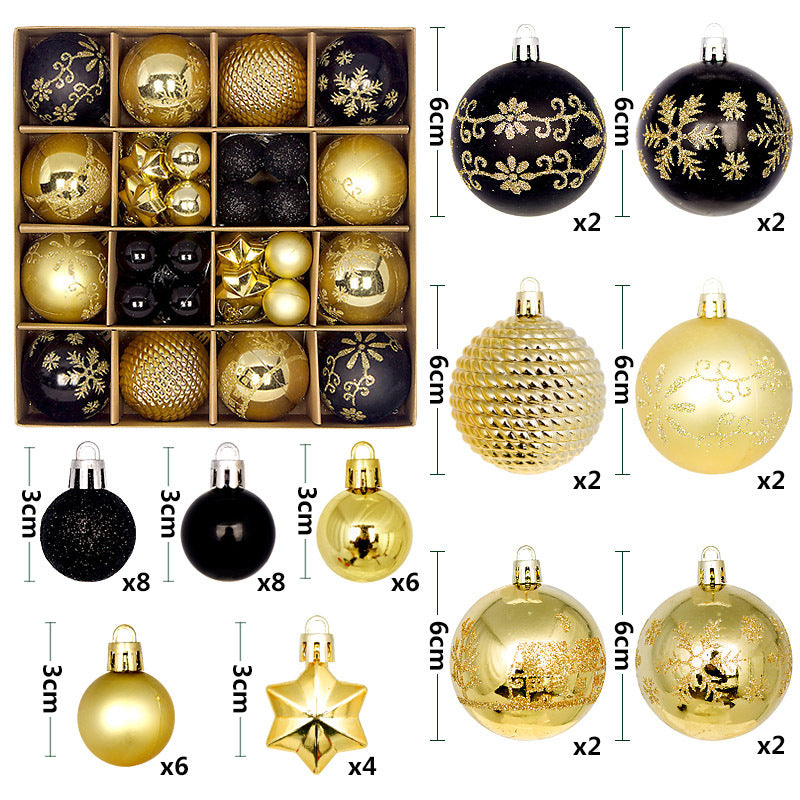 44 pcs assorted Christmas balls