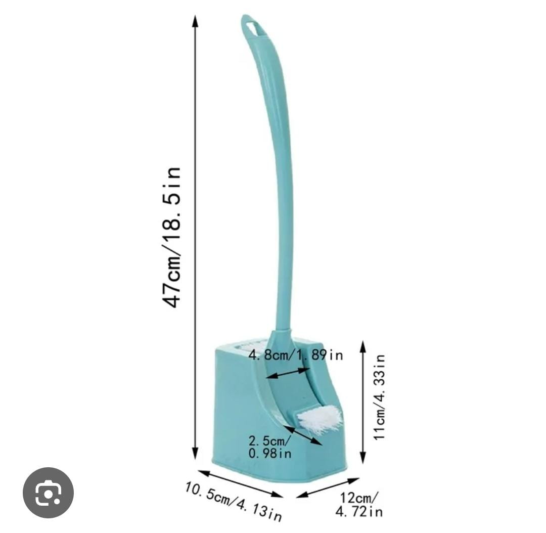 Double sided toilet brush with matching stand
