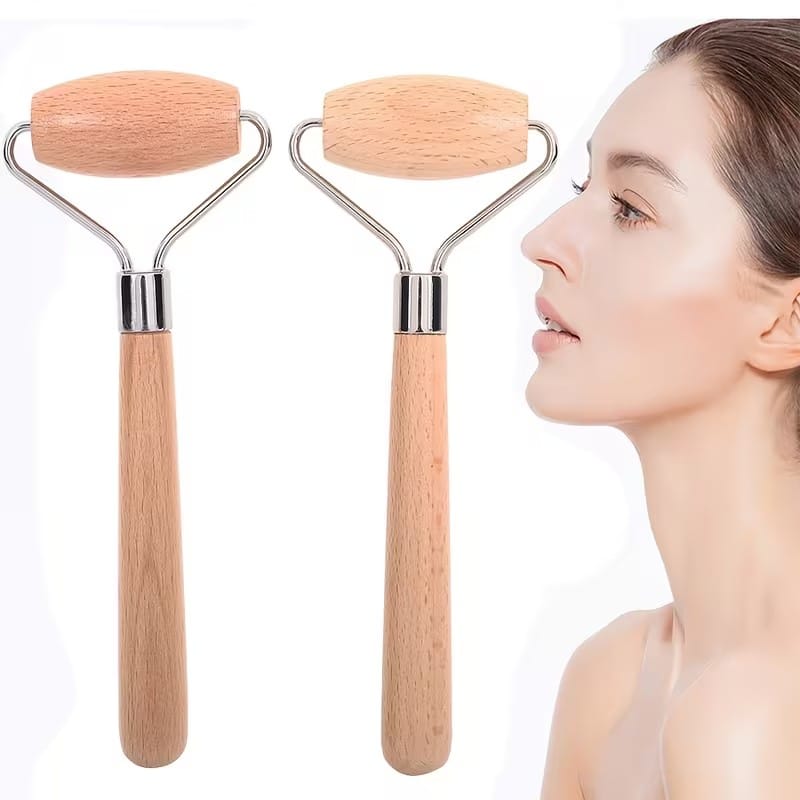 *Wooden Roller Face Massage Roller Body Eyes Neck Massager Tool For Face Anti Aging Anti Wrinkle, handheld ball facial meridian dredging and relaxation massage stick and hand massager