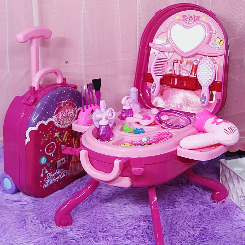 3 in 1 Children makeup suitcase set playset