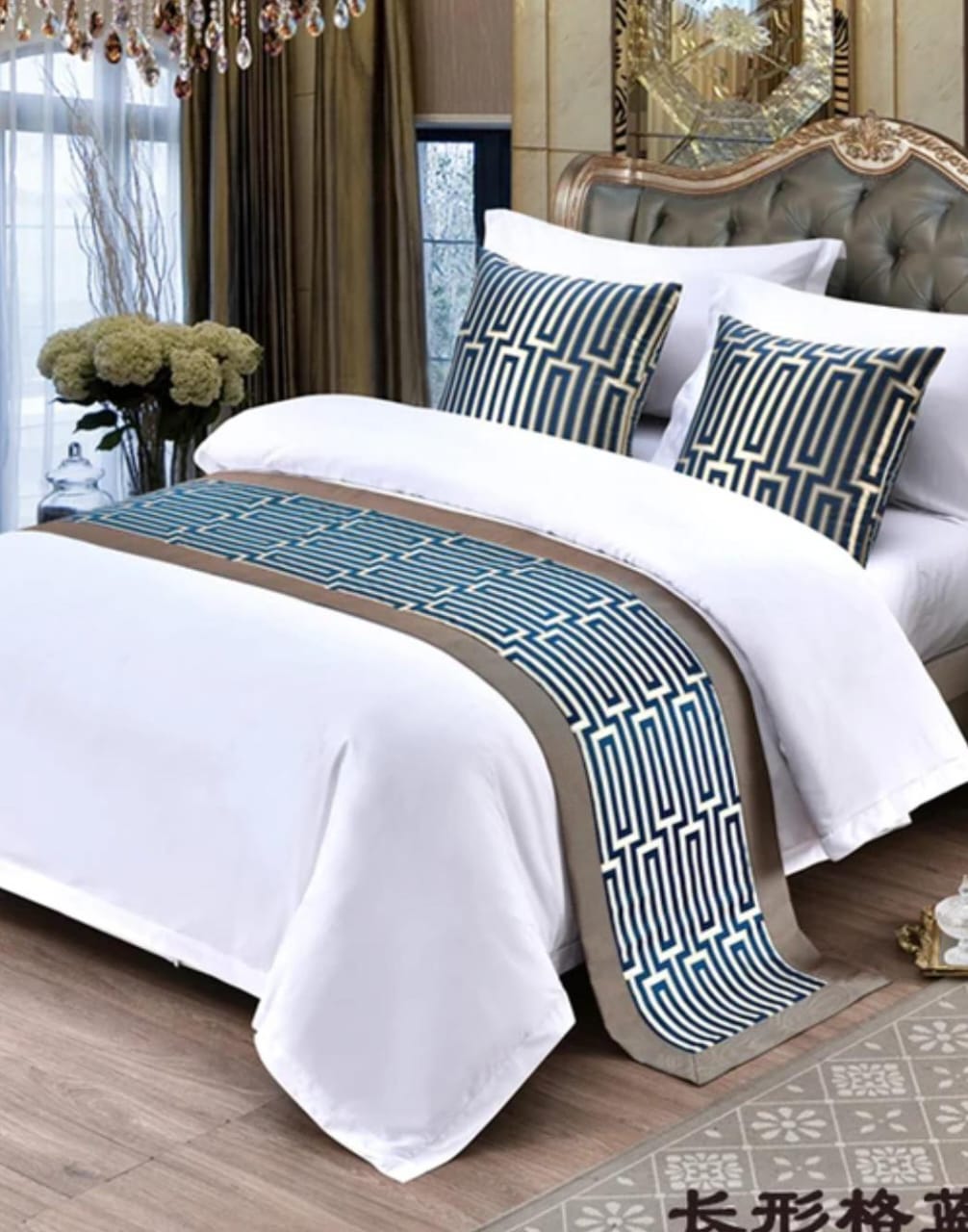 Premium High quality European Style Bed Runner Embroidered Bedding Bed runner for Home Hotel Bedding Cover Decorations