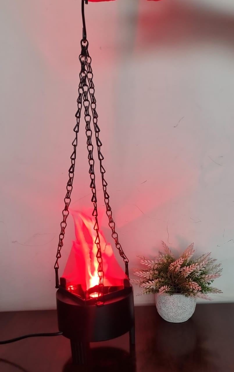 12cm cylinder 3 legged hanging chain fireplace