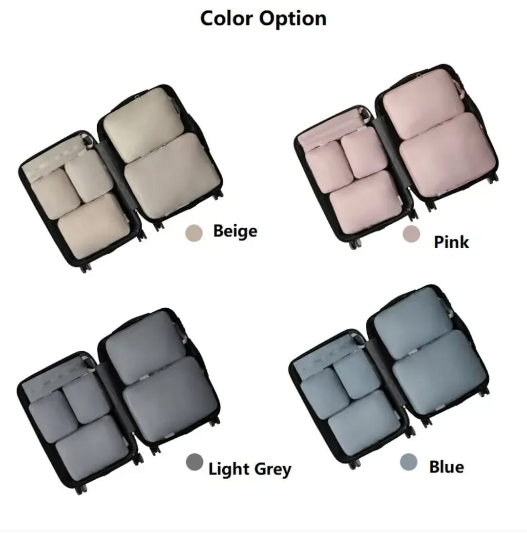 6pcs set compressible Luggage travel bags