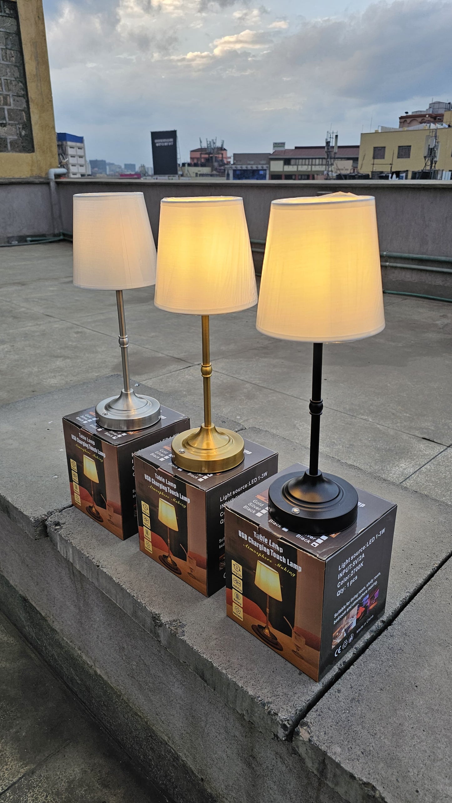 Modern Rechargeable LED Table Lamp  Elegant Wireless Ambient Lighting