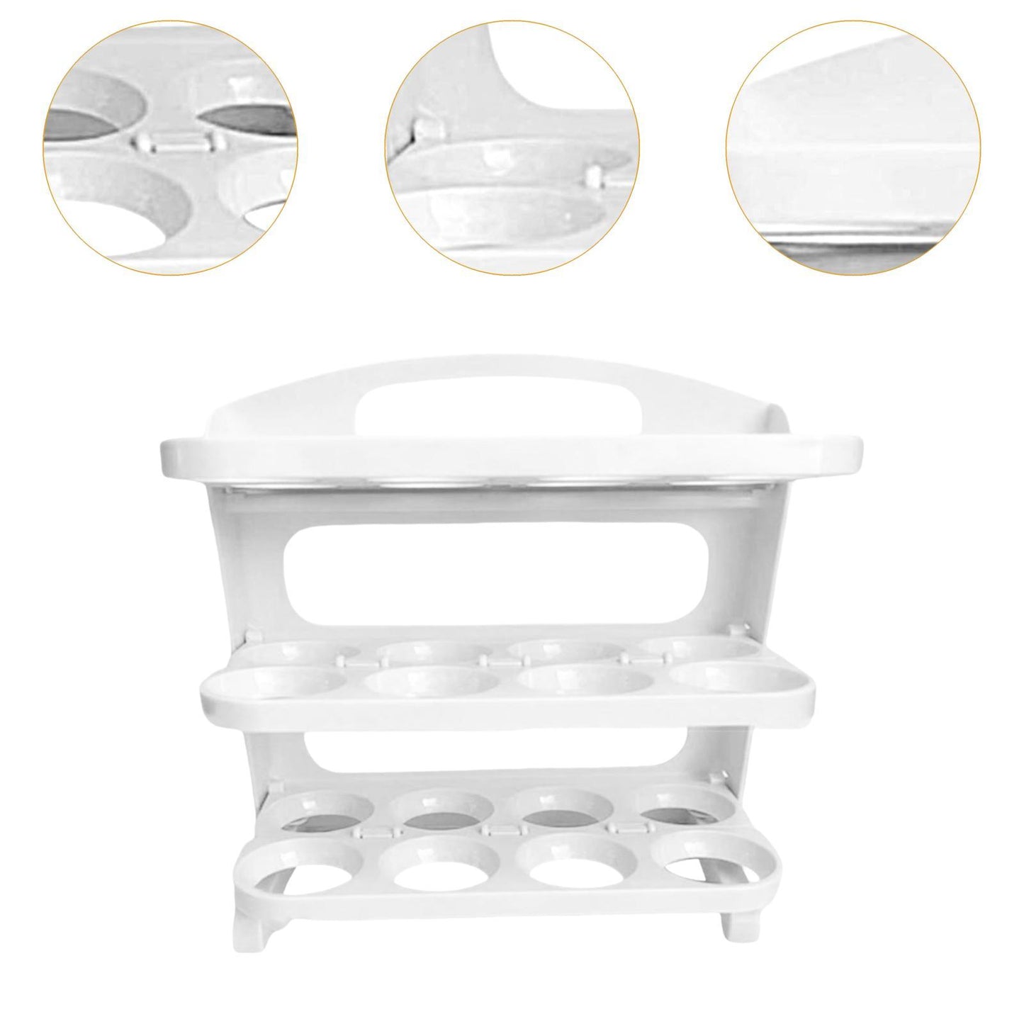 24 eggs folding 3-layer egg organizer