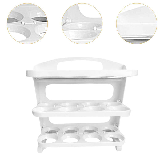 24 eggs folding 3-layer egg organizer