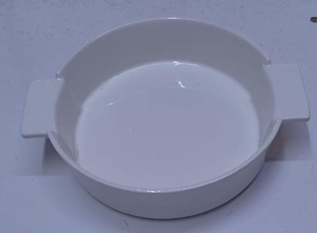 Ceramic round baking tray medium