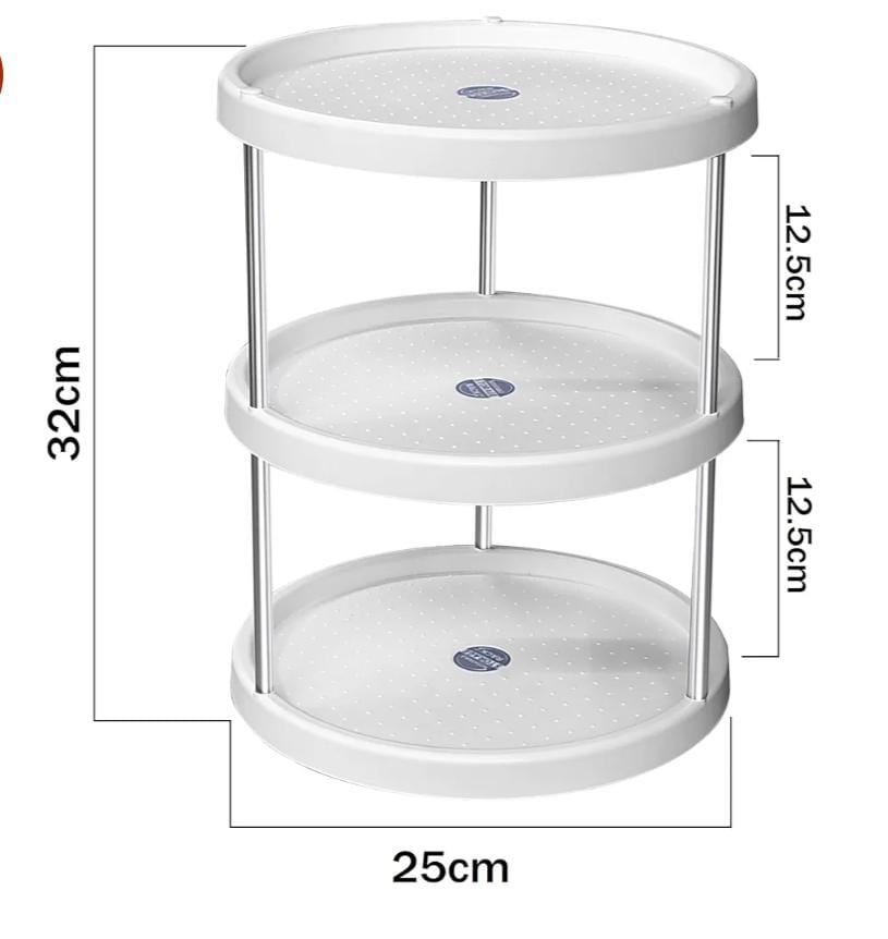 3 tier rotating kitchen storage rack