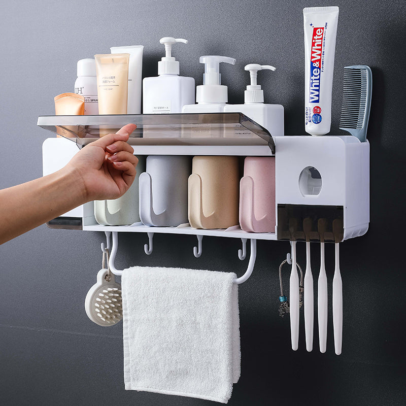 Multifunctional bathroom organizer