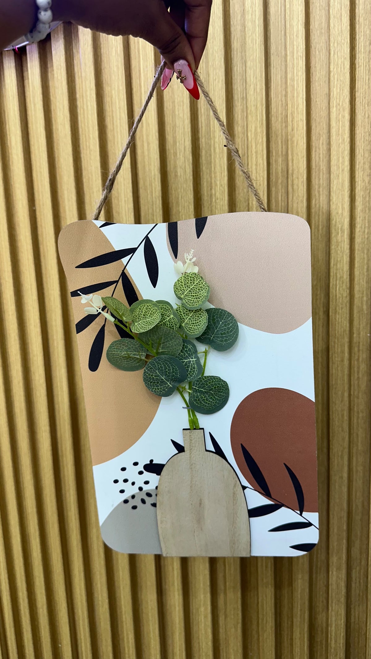 Wooden hanging decor