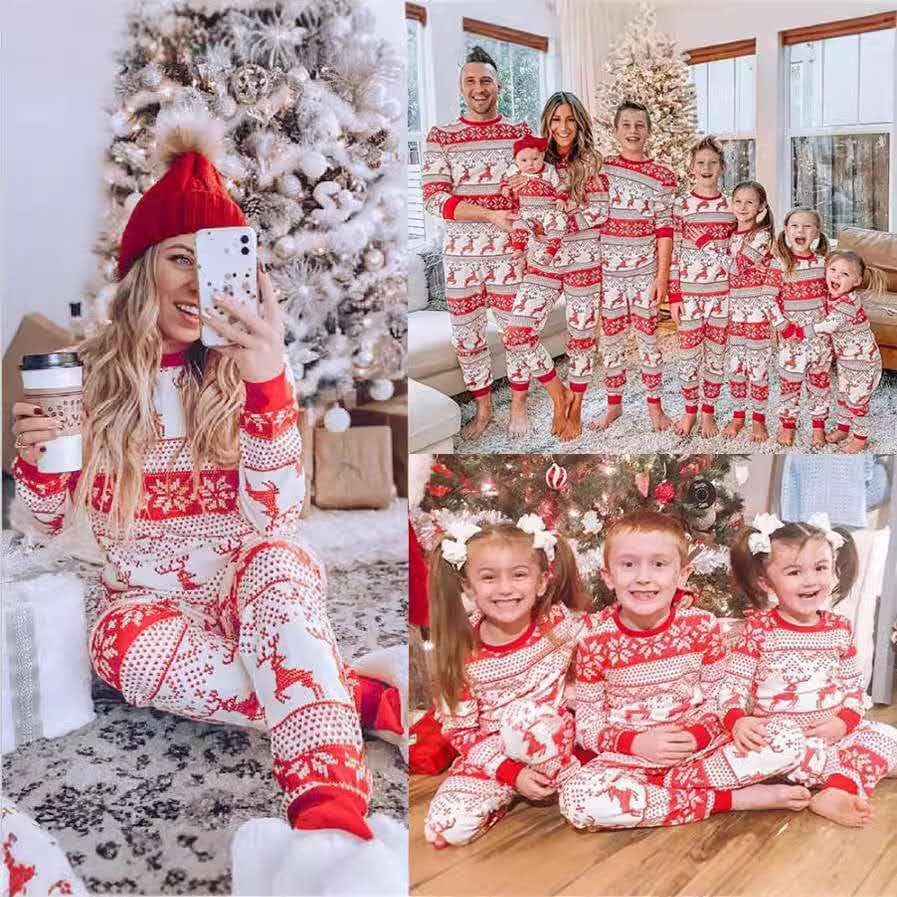 Christmas pajamas outfit for both Adults &kids pyjamas set