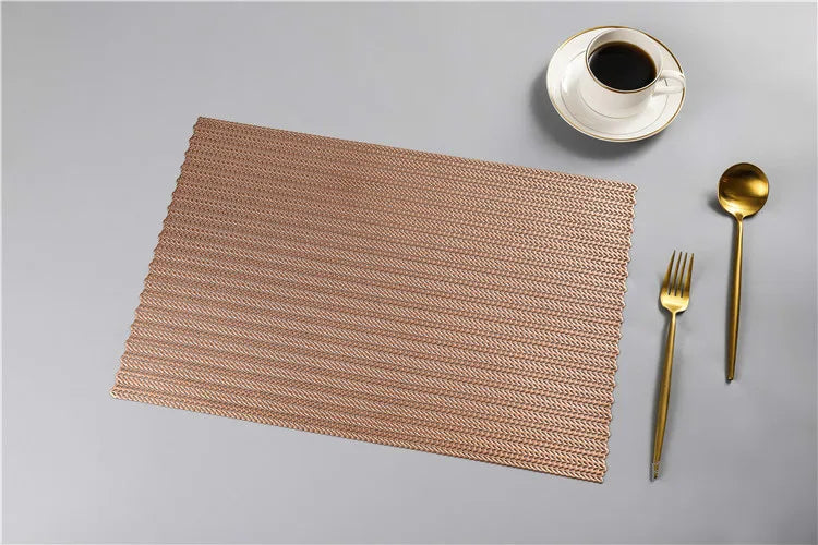 6pc placemats washable vinyl for dining table durable table mat