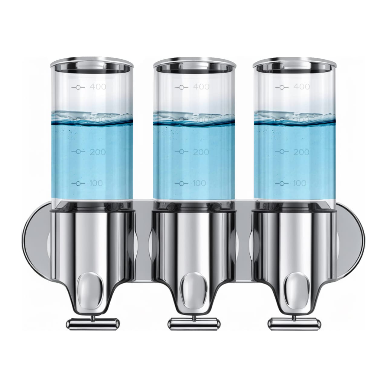 Wall-mounted multi-chamber soap dispenser