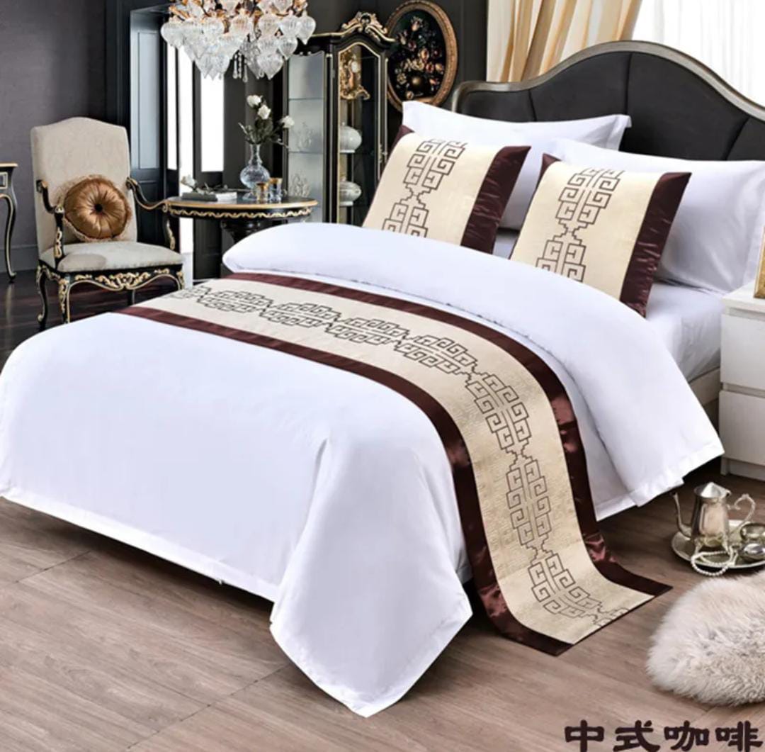 Premium High quality European Style Bed Runner Embroidered Bedding Bed runner for Home Hotel Bedding Cover Decorations