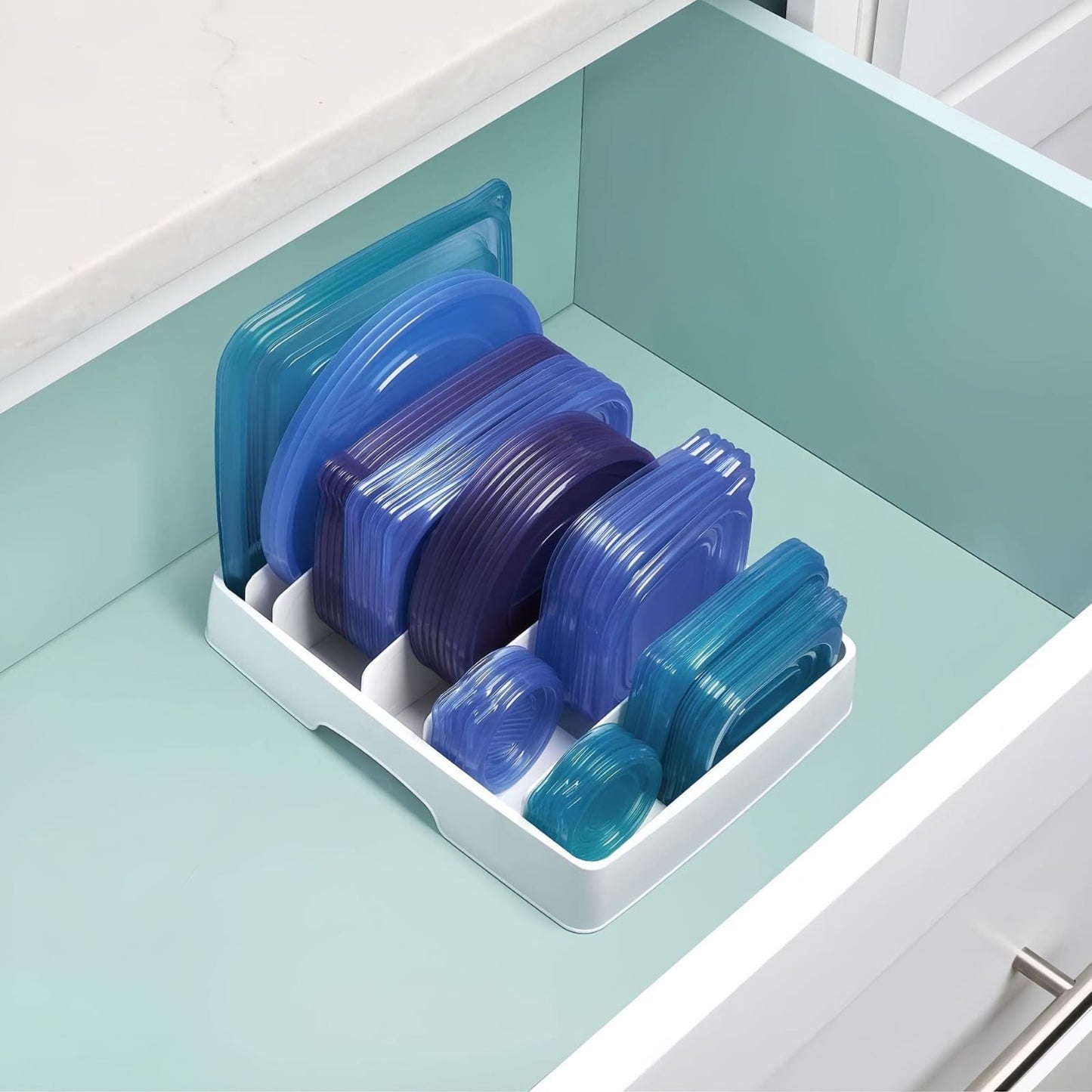 Container lid storage rack