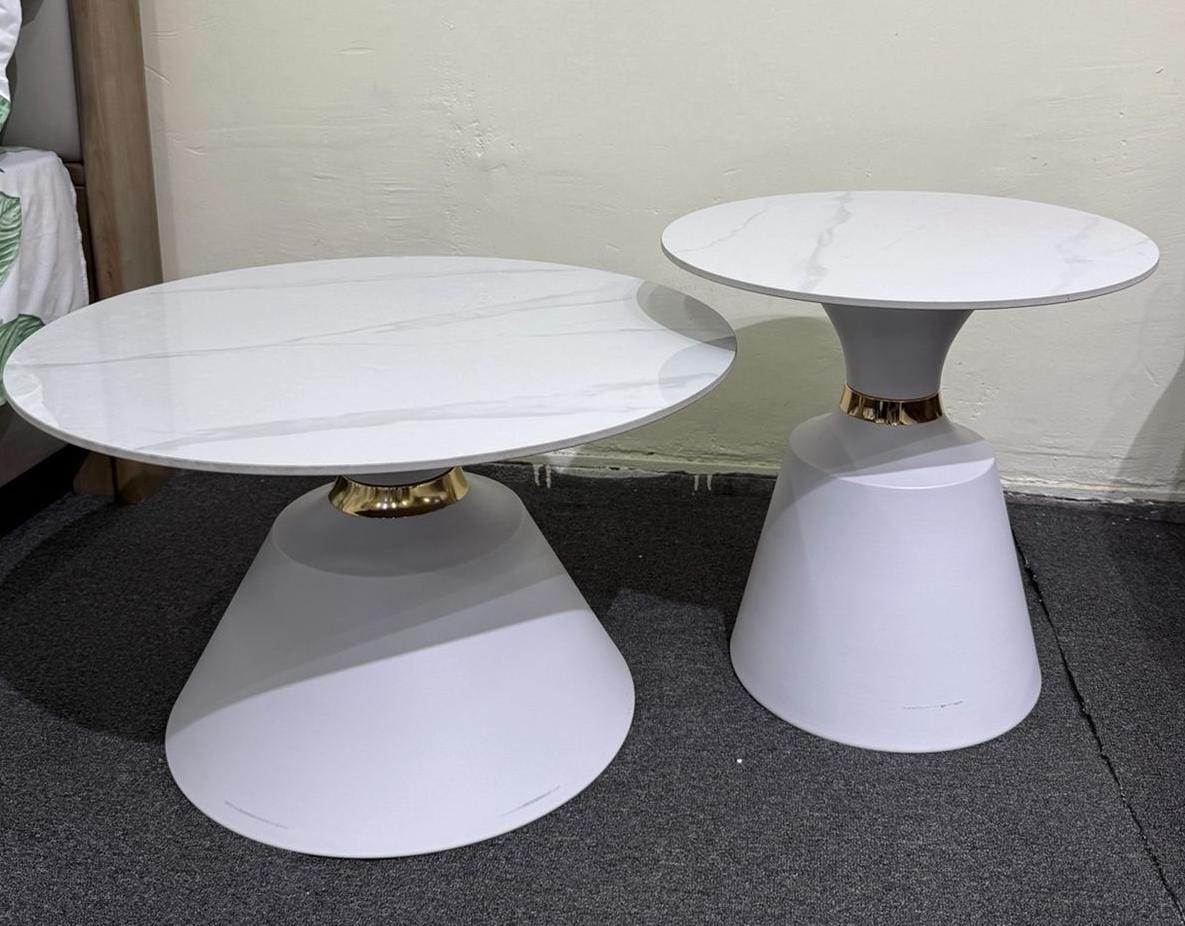 Classic Side Table Living Room Decor Modern Marble Round Coffee Table Sofa Side Table Mobile Snack Table Furniture Home Bedroom Stable