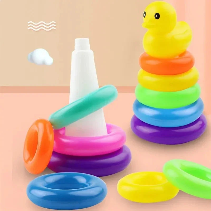 Kids stacking towers both 41cm and 30 cm tall
