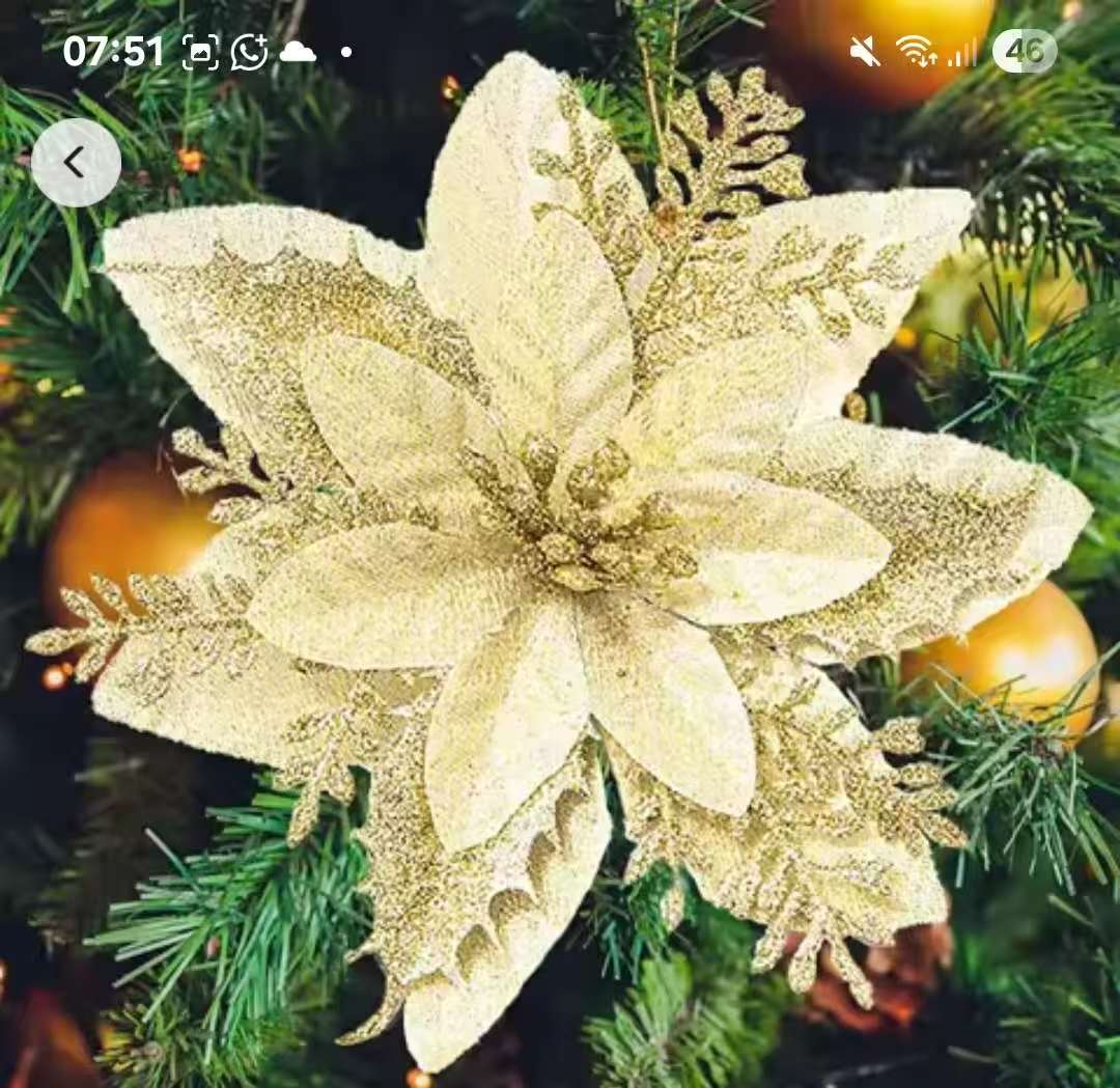 3Pcs Christmas Flower Decor