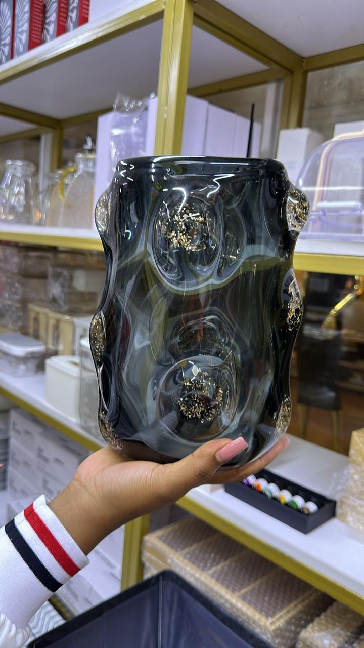 Flolenco luxury home decor glass vase