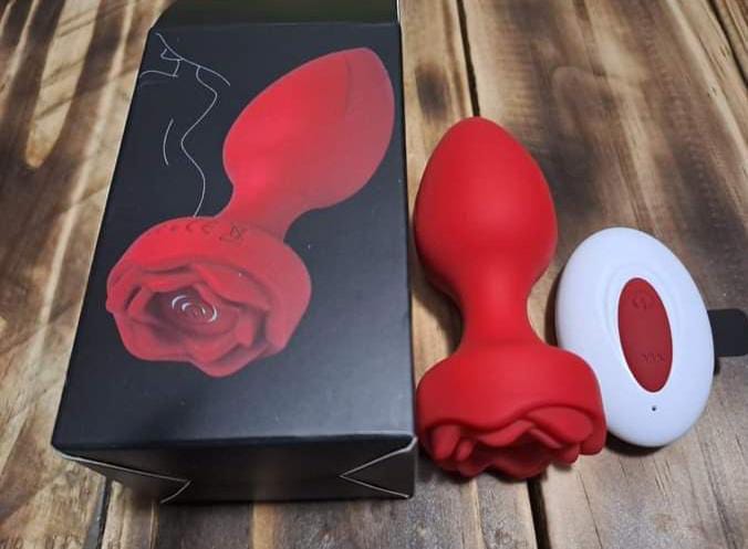 Rose Toy Anal Vibrator Dildo Butt Plug Vibrator Sex Toys for Men Women Remote Control G-Spot Anal Vibrator Prostate Massager