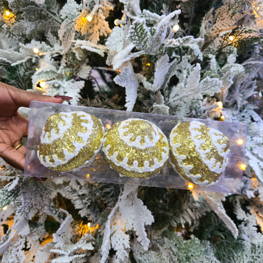 Gold 3pcs Set Chtmas Ball