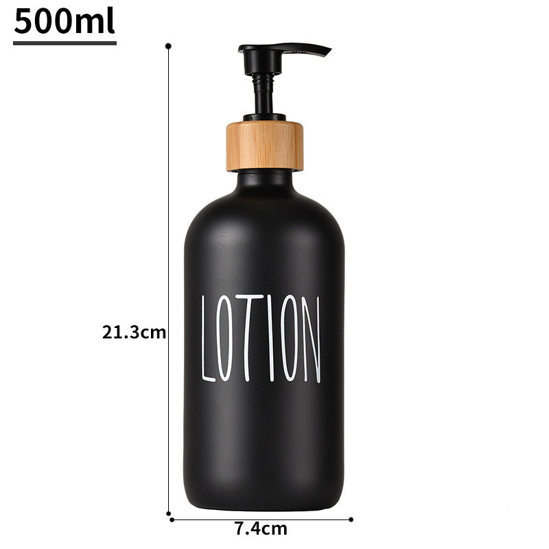 Dual Hand wash Soap and lotion dispenser with bamboo holder
