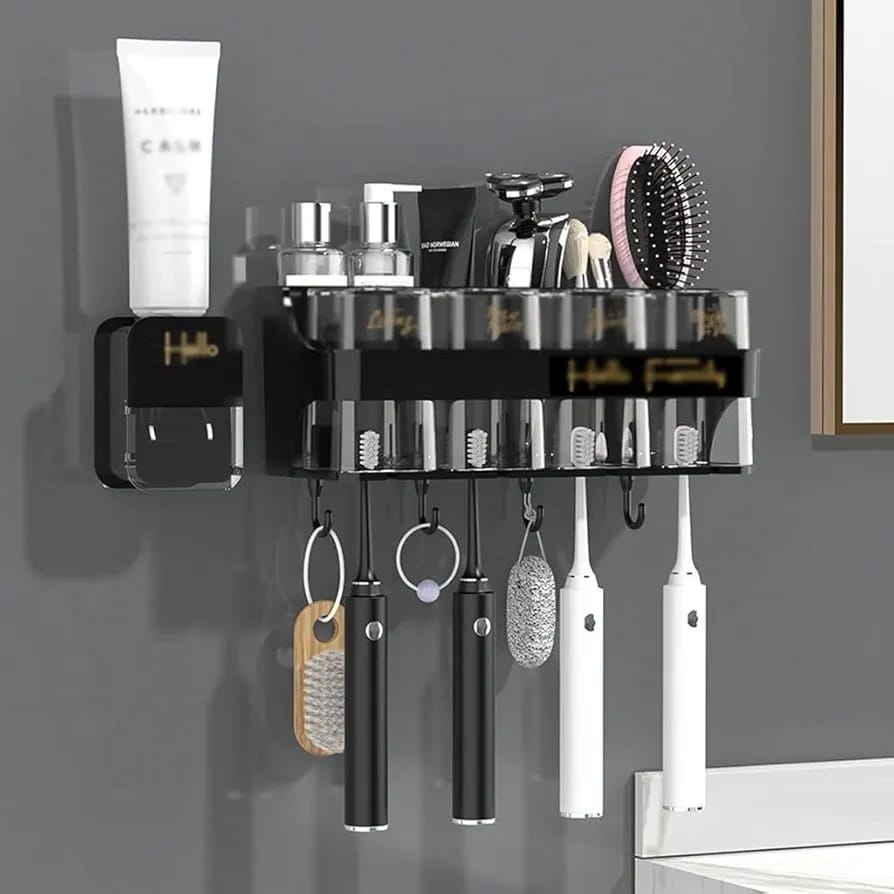 Automatic toothpaste Dispenser with 4 cups