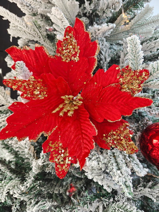 Large Christmas glitter flower