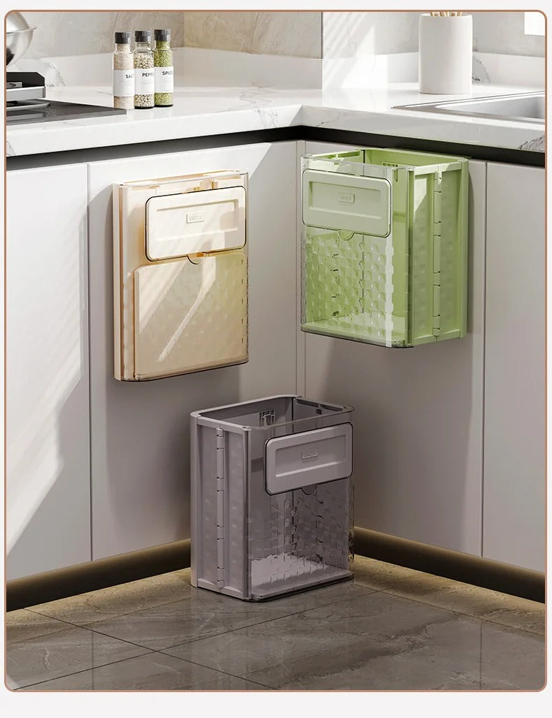 10L Wall-mounted Folding Rubbish Bin