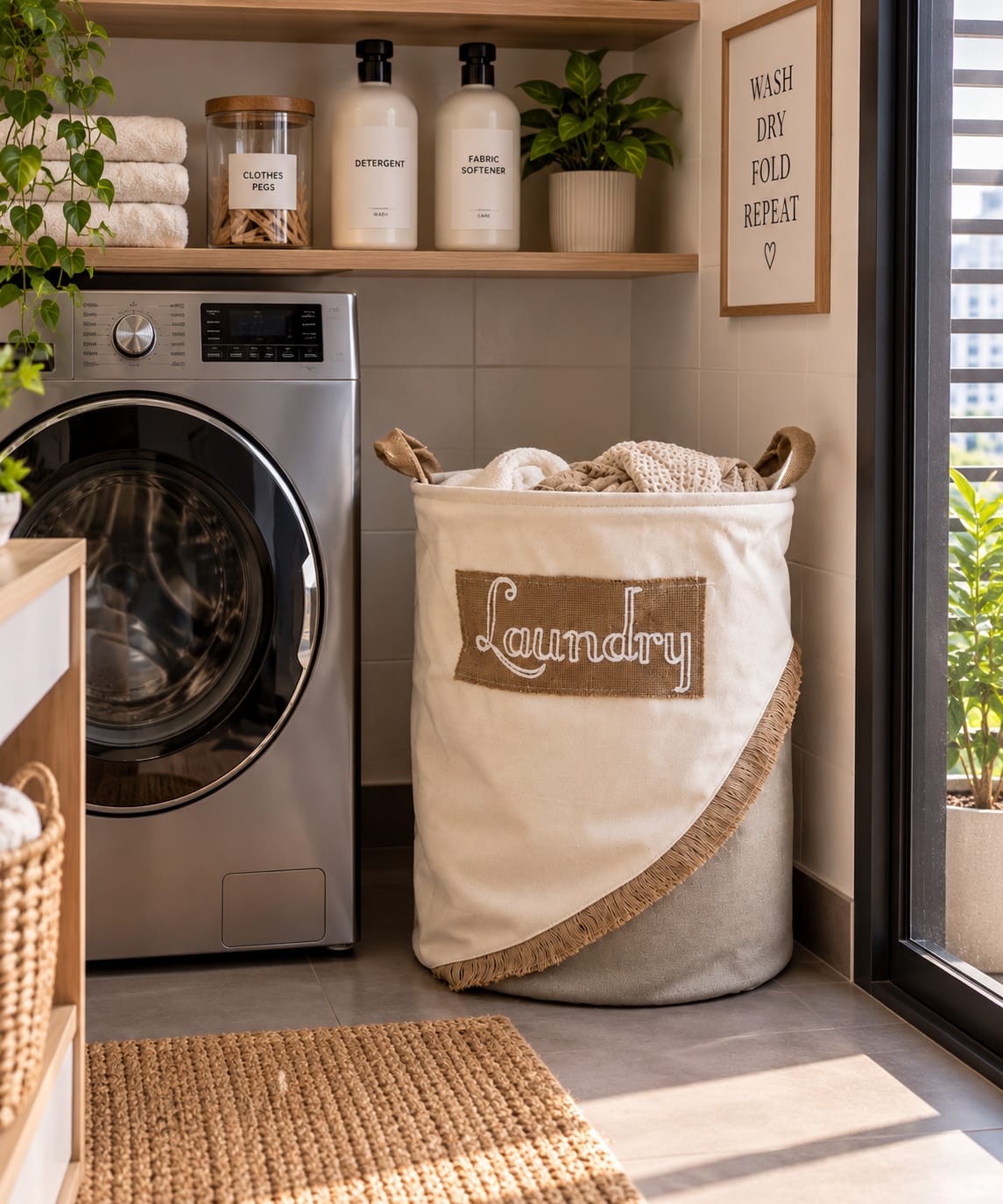 Large Capacity Foldable Laundry basket with lid and Handles