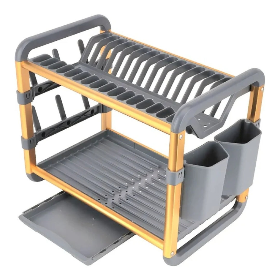 Premium Quality 2Tier Aluminium Dish Drainer
