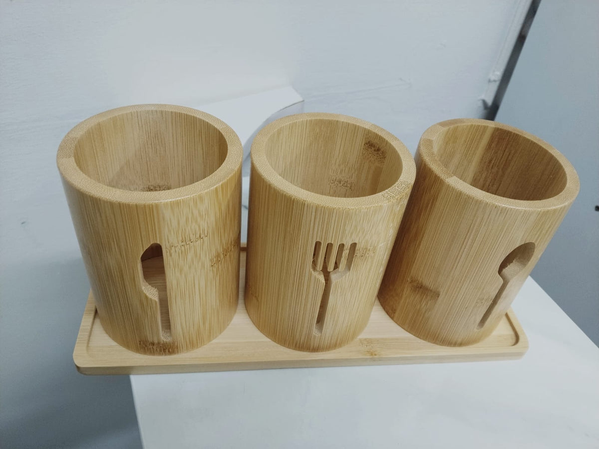 Bamboo cutlery /spoon holder