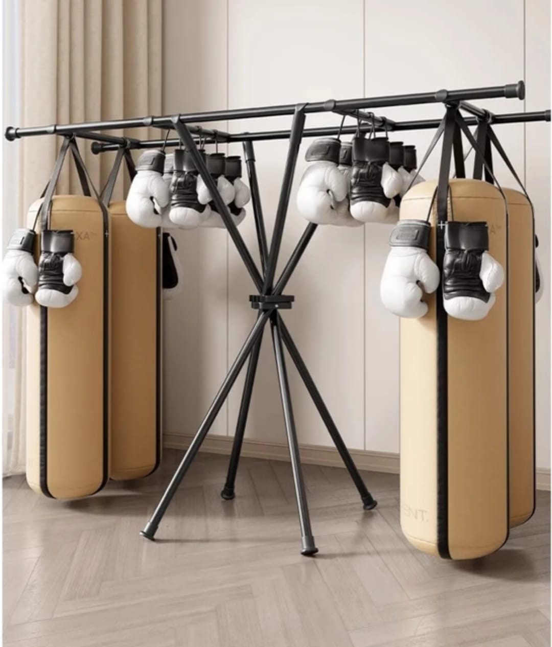 Foldable Clothes Drying Rack Outdoor Floor-Standing Tripod Expandable Household Quilt Drying Rods Simple Octopus Clothing Shelf