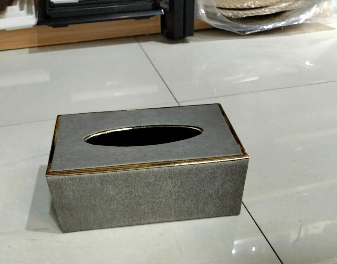 Light luxury Nordic creative leather gold tissue box