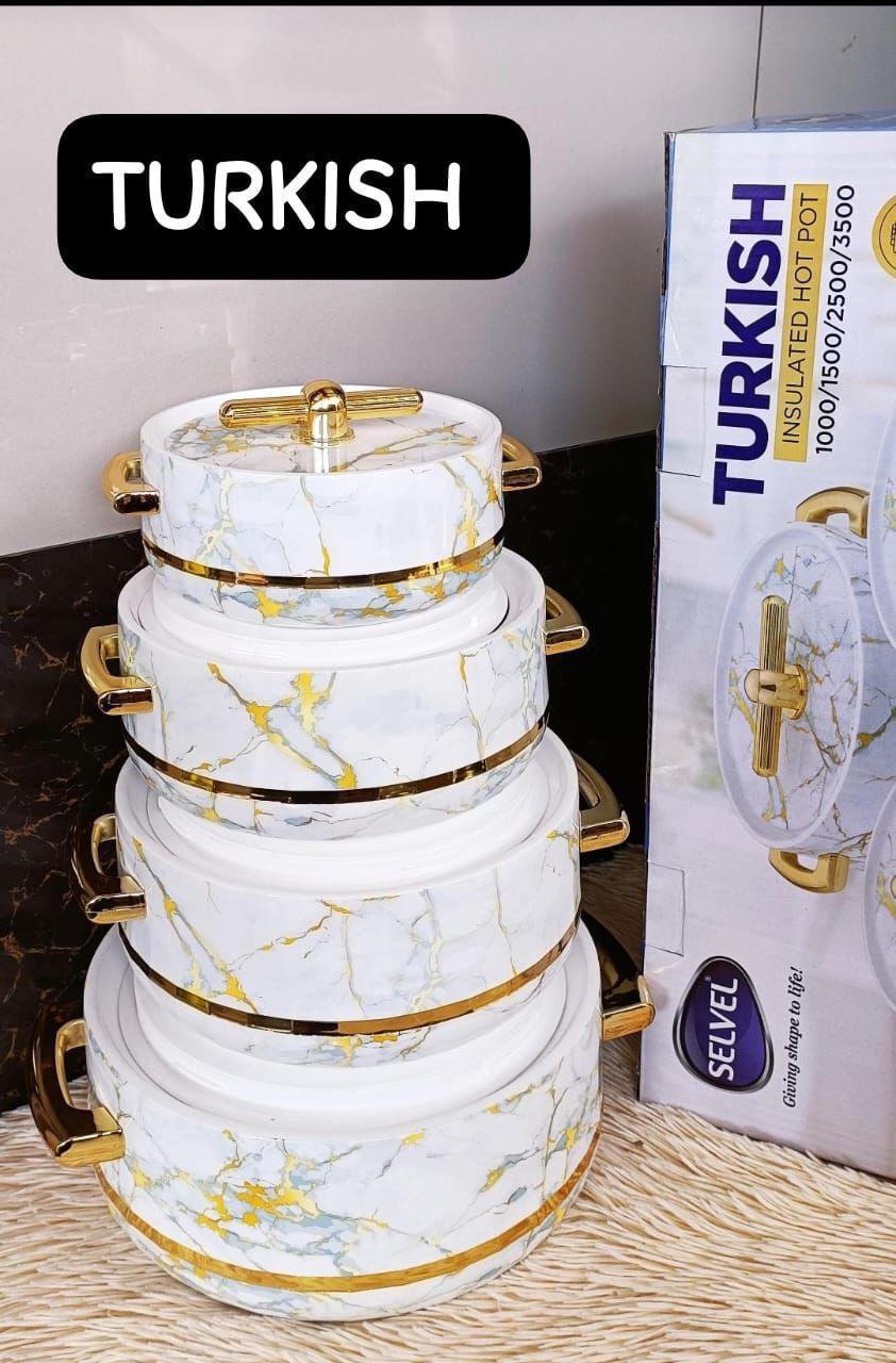 4pcs Turkish insulated hotpot