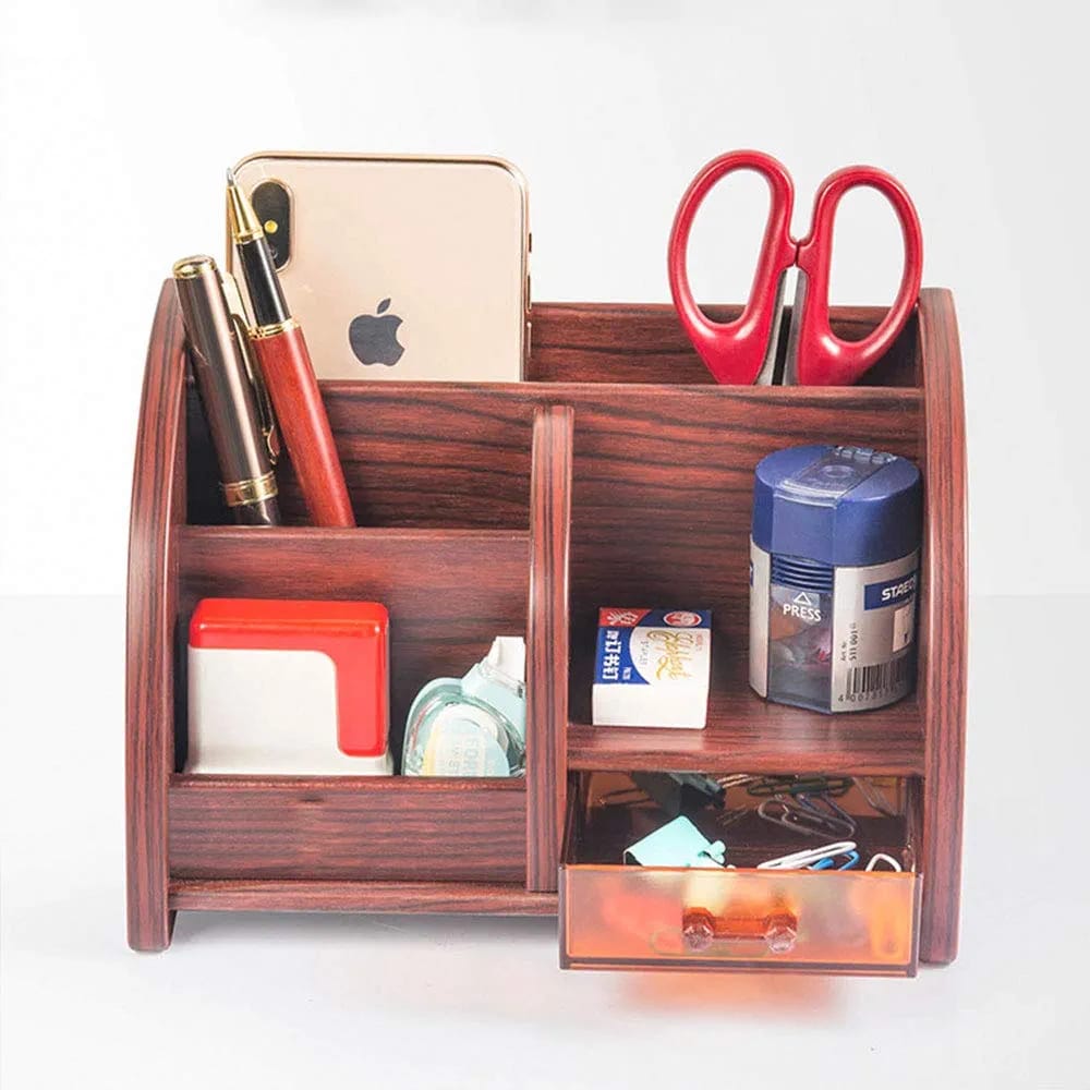 Glosen Wooden Desk  Organizer for Table