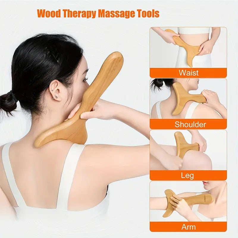 Wooden Gua Sha Therapy Tools