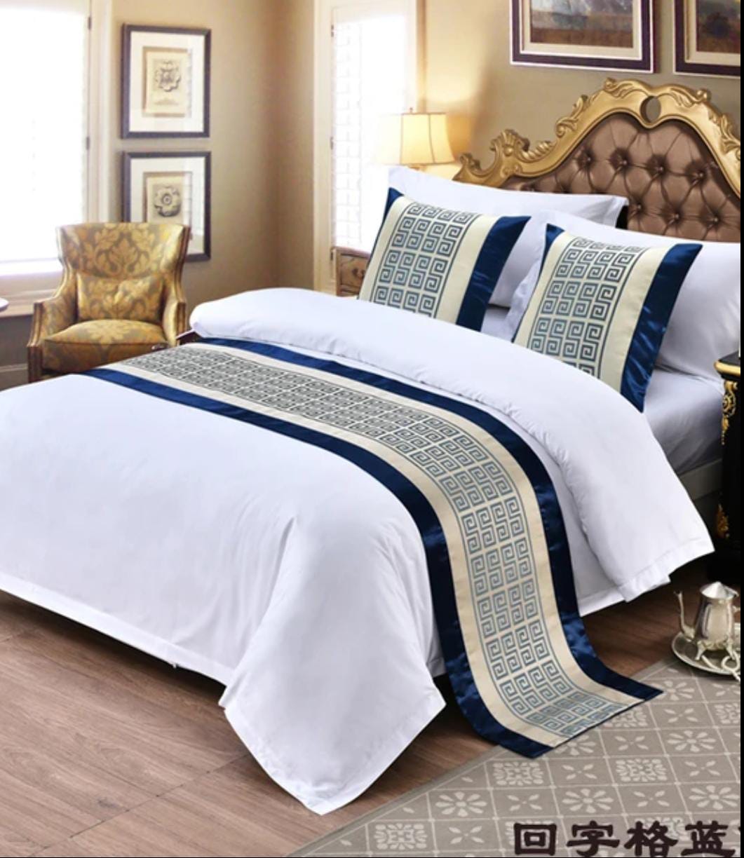 Premium High quality European Style Bed Runner Embroidered Bedding Bed runner for Home Hotel Bedding Cover Decorations
