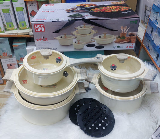 UCC Black 12pcs cookware set.