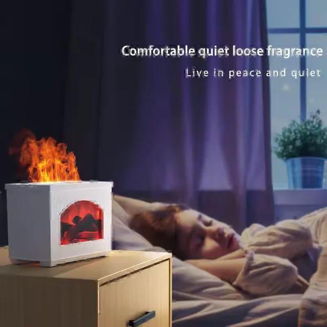 High Quality 3D Fireplace Aromatherapy Diffuser cool Mist Humidifier