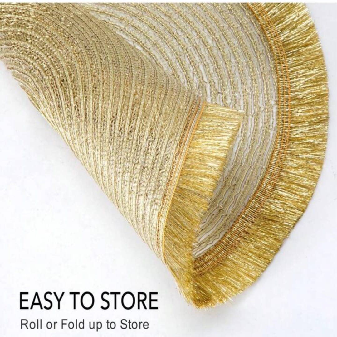 High Quality Round Shimmery Gold Placemats/Tablemats