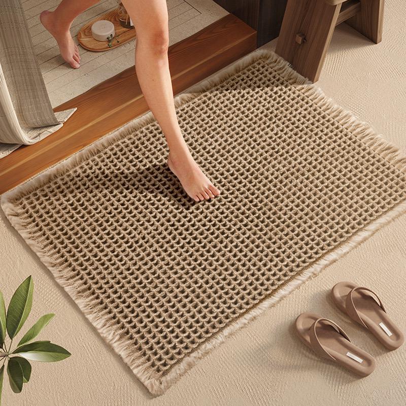 Minimalist Waffle Bathroom Door Mat