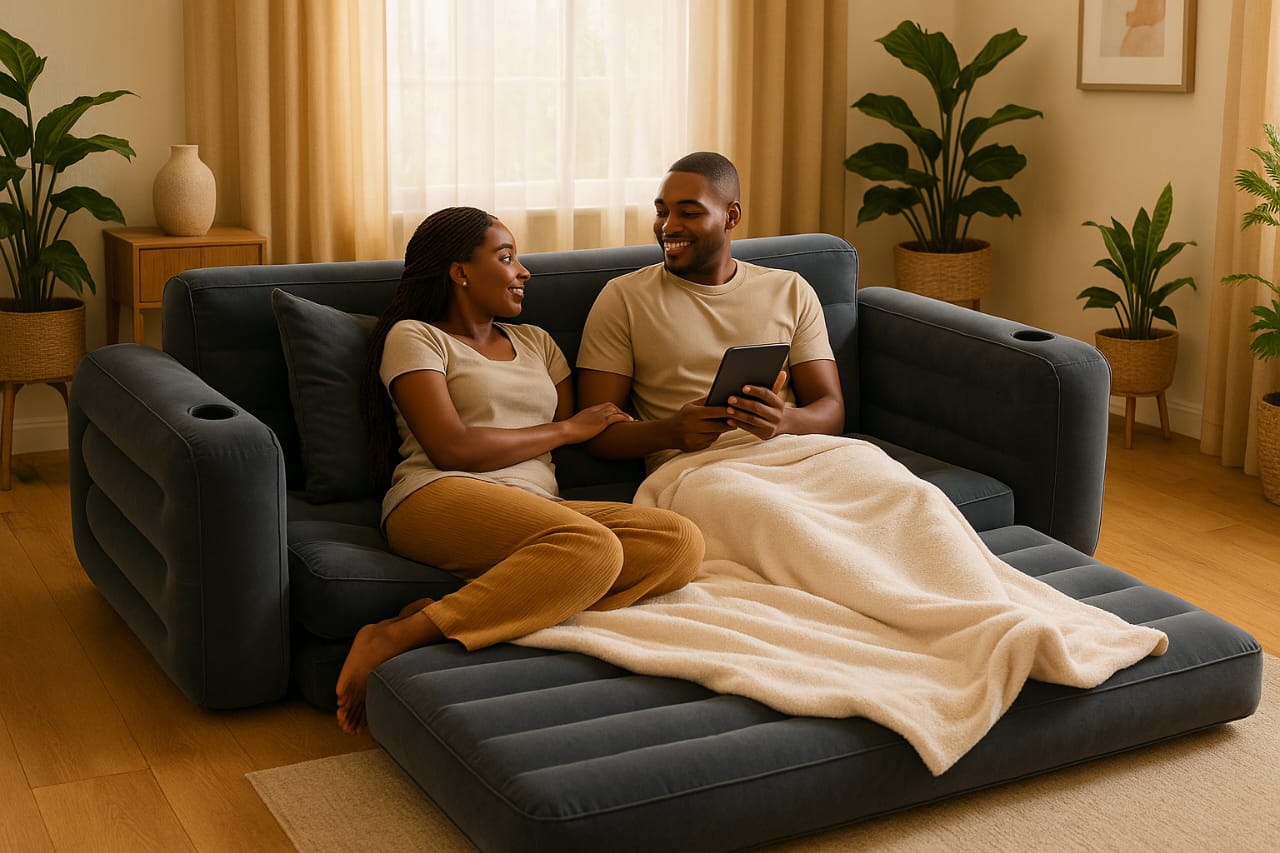 3 seater Intex Inflatable Pull-Out Sofa PLUS FREE Electric / Manual PUMP