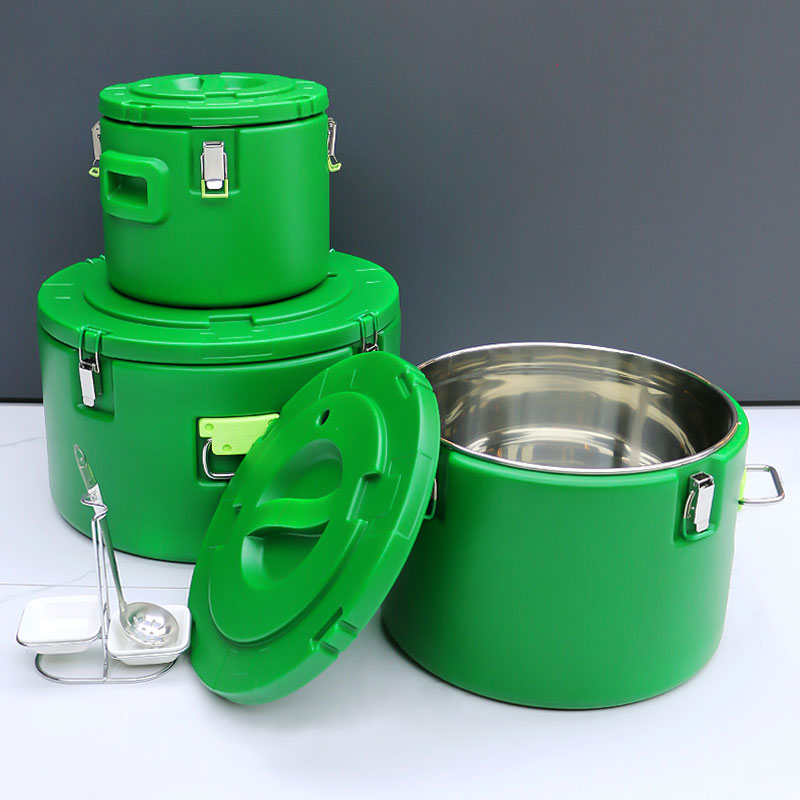 3pcs Large Double  Insulated Bucket Picnic, Ice Cooler Box Storage Box,Food Warmer Hotpot