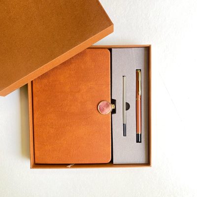 *Premium 3 in 1 A5 Executive Notebook Pen Gift Set - Gift Box & Bag Corporate Gifts Office Stationery, gift set notebook with spare pen