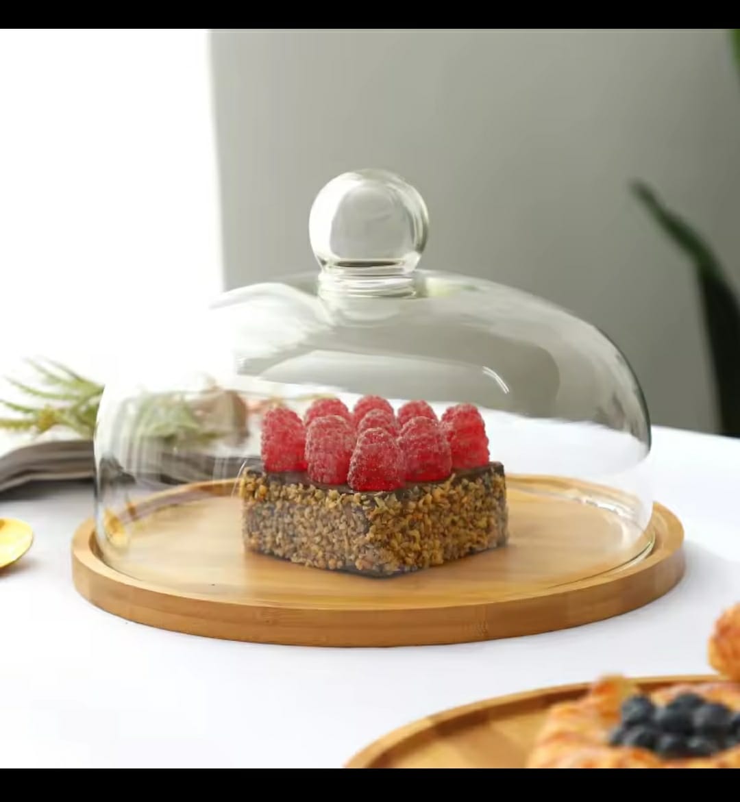 Doom shape glass cake cover