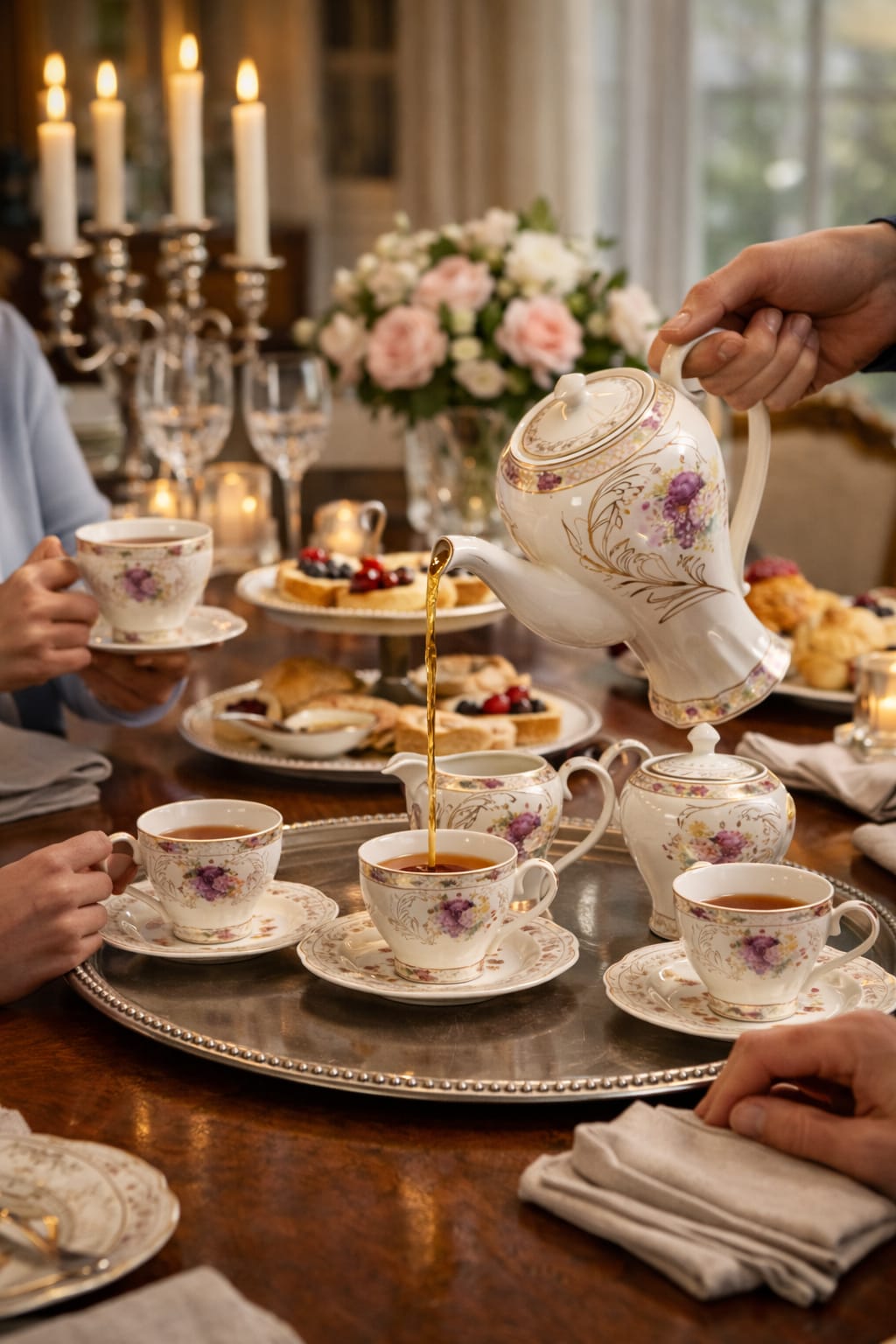 Rose Garden Porcelain Tea Set
