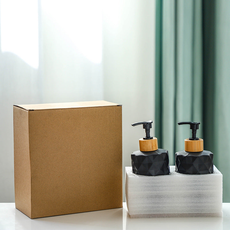 Luxury Glass Lotion Bottle Soap and Gel Dispenser Shower Gel Shampoo Container High Quality Soap Dispenser Bathroom Accessories