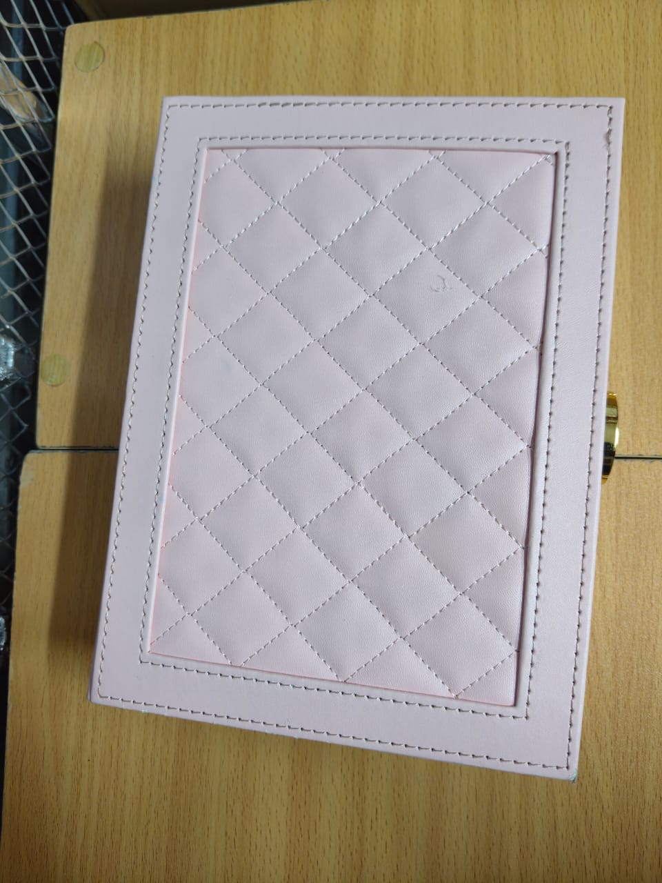 Elegant Pink Leather Jewelry Organizer Box Multi-Compartment Display Case